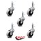Service Caster 2 Inch Thermoplastic Rubber Wheel 1-3/8 Grip Ring Stem Caster SCC, 5PK SCC-GR05S210-TPRS-716138-5 - alternate 2